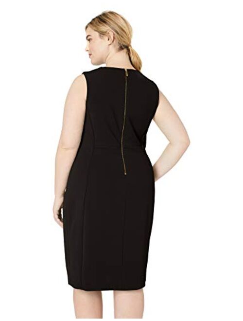 Calvin Klein Women's Plus Size Sleeveless Princess Seamed Sheath Dress