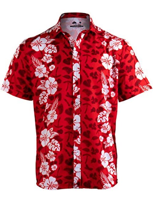 Meats in The Sun | Funny BBQ Grilling Hawaiian Button Down Polo Party Shirt Men