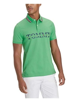 Men's Custom Fit Mesh Cotton Logo Polo Shirt