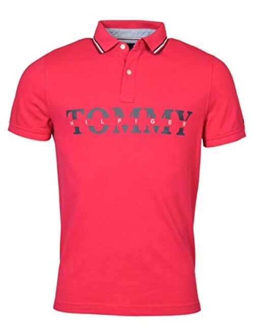 Tommy Hilfiger Men's Custom Fit Mesh Cotton Logo Polo Shirt