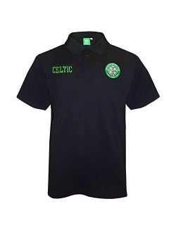 Celtic Football Club Official Soccer Gift Mens Crest Polo Shirt