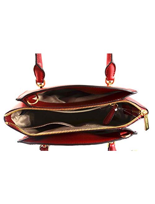 Michael Kors Women's Ellis Small Convertible Leather Satchel Crossbody Bag Purse Handbag
