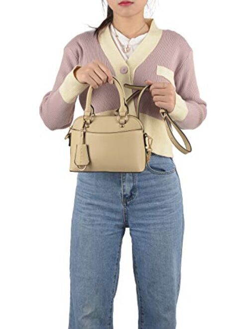 Lola Mae Zip Around Dome Satchel bag for women, Top Handle Crossbody Purse