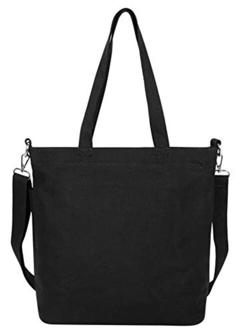 Iswee Canvas Women Shoulder Bag Casual Tote Bag Top Handle Bag Cross-body Handbags