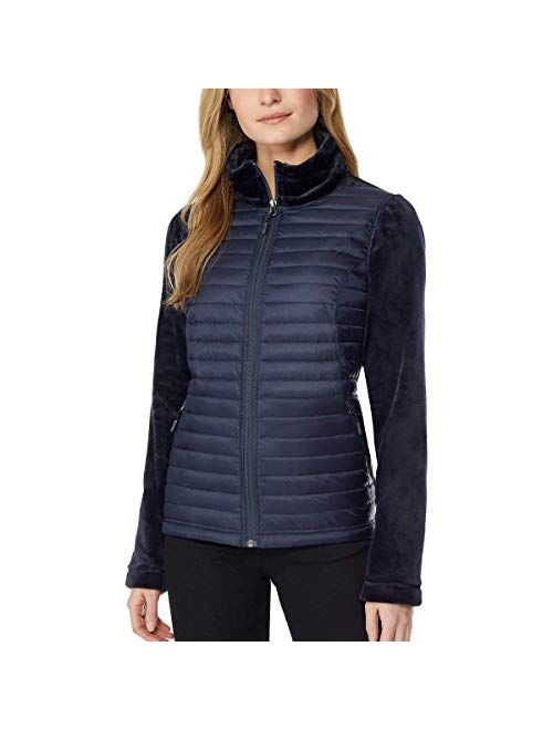 32 DEGREES Mixed Media Plush Jacket