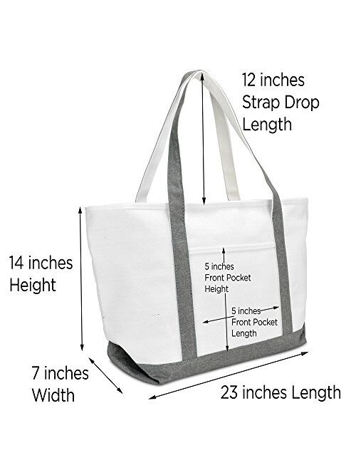 DALIX Gray Beach Tote Bag Personalized Gifts Women Shoulder Bags Letter A - Z