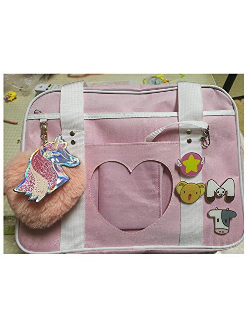 SteamedBun Ita Bag Heart Japanese Bags Kawaii Large Shoulder Anime Purse