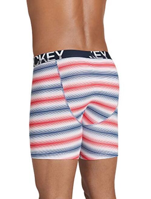 Jockey Men's Underwear ActiveStretch Midway Brief - 3 Pack, True Navy/Patriot Stripe/Lake Blue, L
