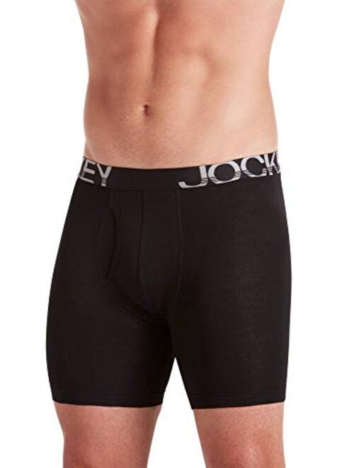 Jockey Men's Underwear ActiveStretch Midway Brief - 3 Pack, Black, S