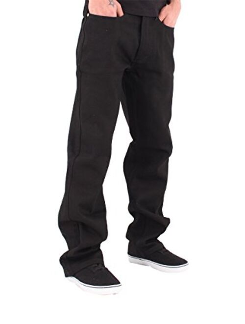 Rocawear Men's Double R Denim Loose Fit Jeans, Black