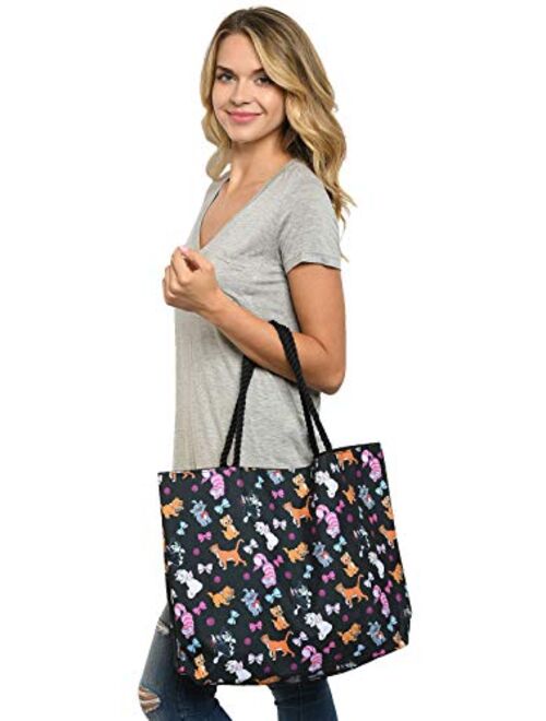 Disney Tote Travel Bag Cats Print: Figaro Cheshire Oliver & Co Marie Aristocats