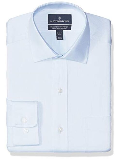 Amazon Brand - BUTTONED DOWN Men's Classic Fit Non-Iron Stretch Twill Dress Shirt