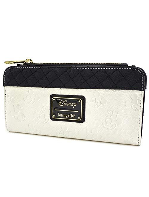Loungefly x Minnie and Mickey Mouse Debossed Heads Wallet