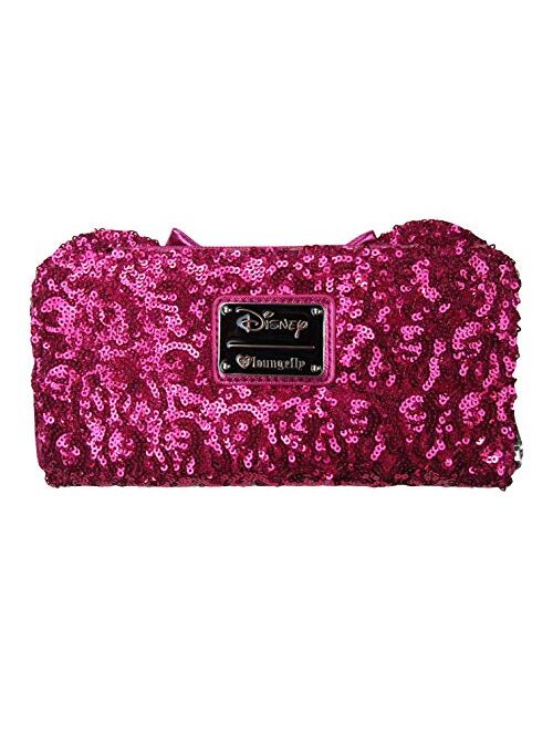 Loungefly Disney Minnie Mouse Pink Sequin Wallet