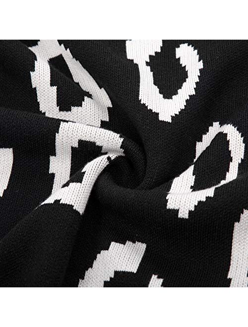 GRACE KARIN Essential Leopard Print Open Front Long Knitted Cardigan Sweater for Women