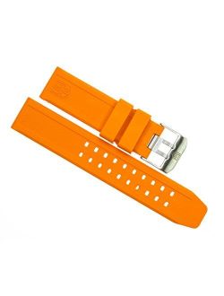 23mm Rubber Strap EVO Watch Band 3050 3950 Colormark Navy Seal Orange