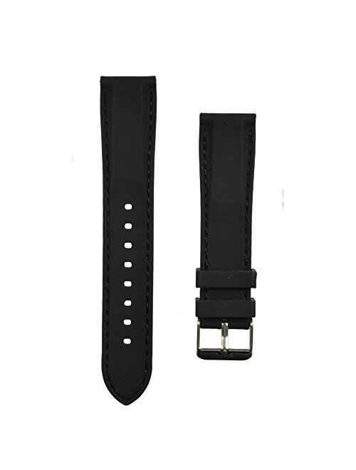 Benchmark Basics Silicone Watch Band - Quick Release Strap with Stitching - 18, 20, 22 & 24mm - 4 Colors