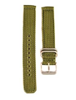 Military Automatic Olive Green Nylon 18mm Watch Strap