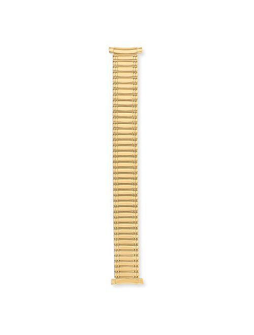 Speidel Mens Stainless Steel Comfortable Stretch Watch Band, Silver and Gold Tone Replacement Strap, 16-22mm, Straight End and Curved End with No Clasp