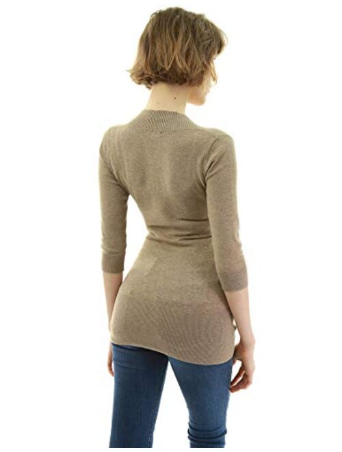 PattyBoutik Women 3/4 Sleeve Button Detail Sweater