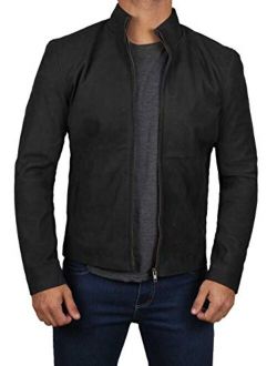 Suede Jacket Men - Real Suede Mens Leather Jacket