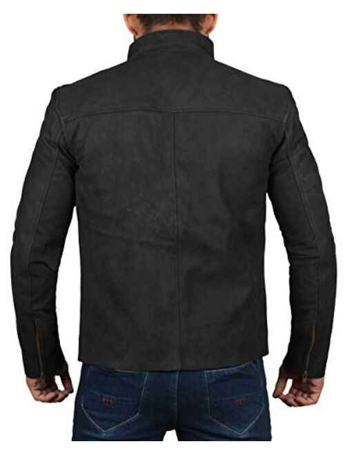 Suede Jacket Men - Real Suede Mens Leather Jacket