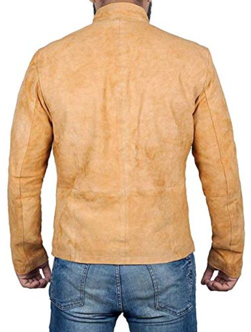 fjackets Suede Leather Jacket Mens Real Lambskin Suede Leather Jacket Morocco