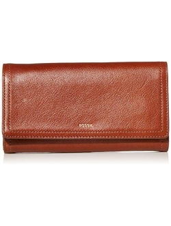 Women's Logan RFID-Blocking Leather Flap Clutch Wallet