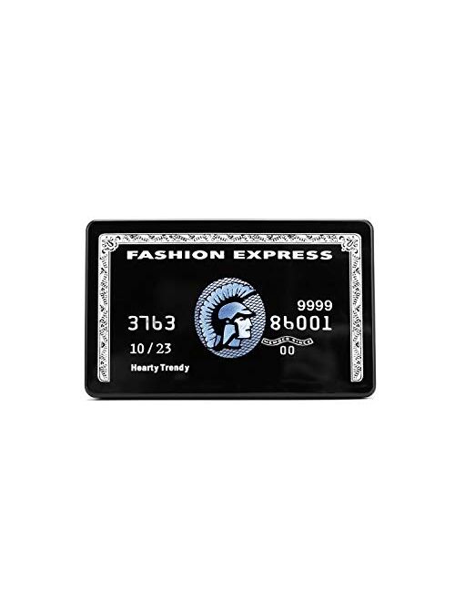 Hearty Trendy Fashion Express Black Card Box Clutch Handbag Shoulder Bag
