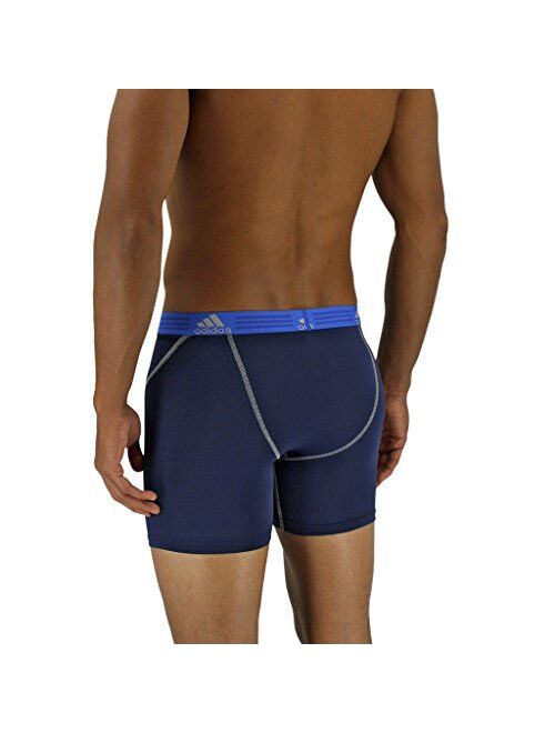 adidas mens Polyester Solid Sport Performance Boxer Briefs Underwear (2 Pack)