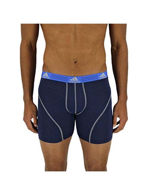 adidas mens Polyester Solid Sport Performance Boxer Briefs Underwear (2 Pack)