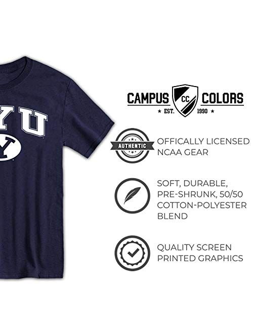 Campus Colors NCAA Adult Arch & Logo Soft Style Gameday T-Shirt