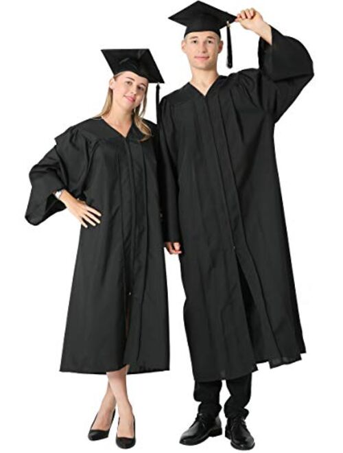 GraduationMall Matte Graduation Gown Cap Tassel Set 2020 for High School and Bachelor