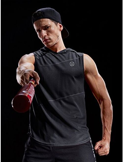 Neleus Workout Athletic Muscle Tank with Hoods Pack of 3