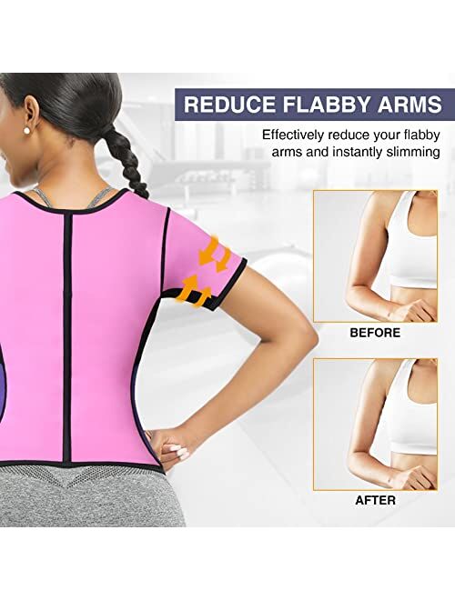 FeelinGirl Gym Waist Trainer for Women Plus Size Neoprene Sauna Vest Workout Full Body Shaper