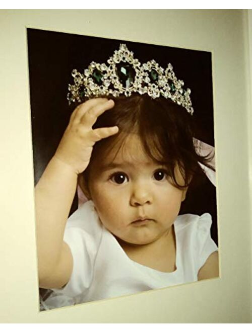 SWEETV Royal CZ Crystal Tiara Wedding Crown Princess Headpieces Bridal Hair Accessories