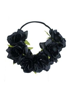 Floral Fall Rose Holiday Crown Festival Headbands Hippie Flower Headpiece F-53