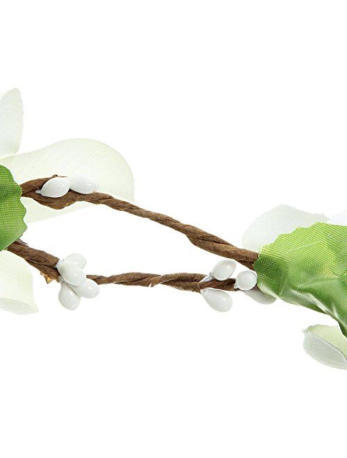 Love Sweety Lily Flower Crown with Adjustable Ribbon for Wedding HH9