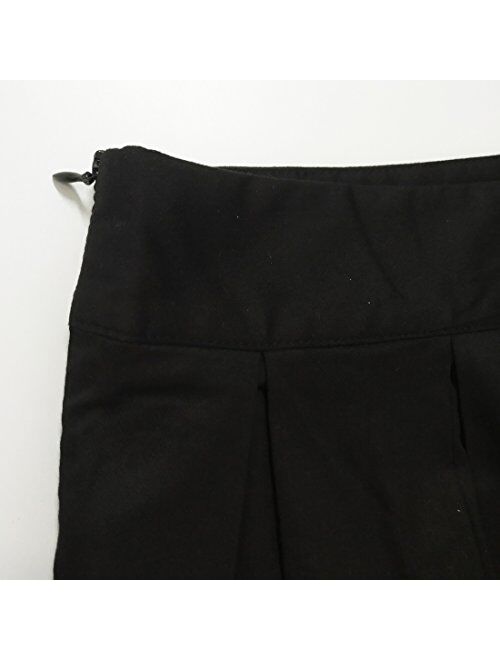 Dressever Women's Vintage A-line Printed Pleated Flared Midi Skirts