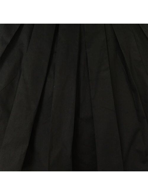 Dressever Women's Vintage A-line Printed Pleated Flared Midi Skirts