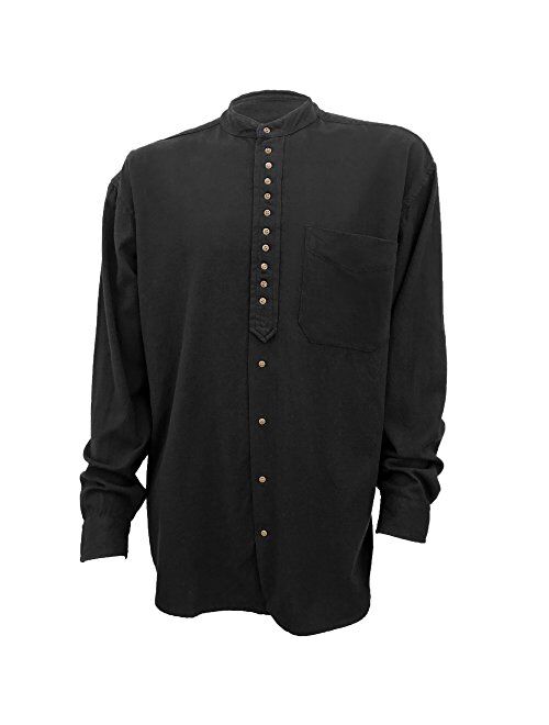 Irish Setter Civilian Irish Grandfather Collarless Shirt - Cotton/Linen Blend