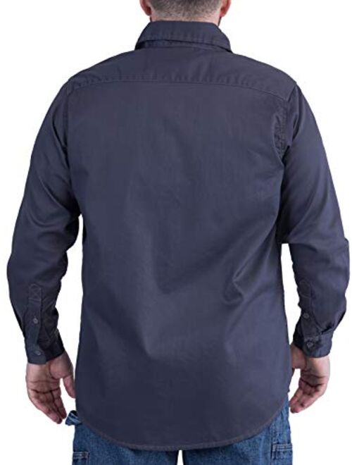 Titicaca FR Shirt Flame Resistant Work Shirt Lightweight 88% Cotton/12% Nylon Men's Long Sleeve Navy Uniform Shirt