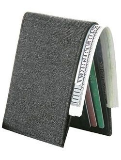 Minimalist Wallet Men RFID Blocking Wallet Boys Front Pocket Bifold Card Holder