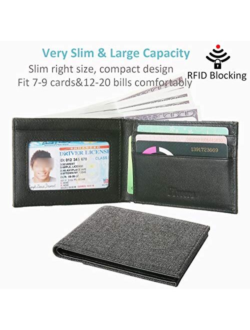 Minimalist Wallet Men RFID Blocking Wallet Boys Front Pocket Bifold Card Holder