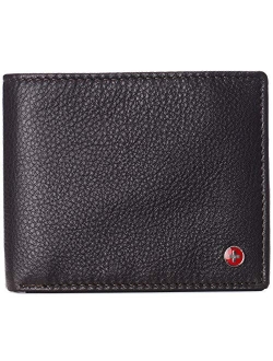 RFID Protected Mens Spencer Leather Wallet Bifold 2 ID Windows Divided Bill Section Comes in Gift Box