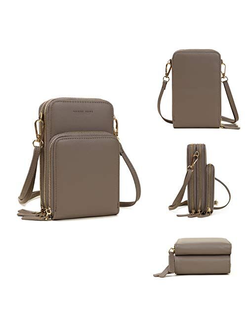 Small Crossbody Bag Cellphone Purse Wallet Lightweight Shoulder Bags Handbags with Credit Card Slots for Women Travel