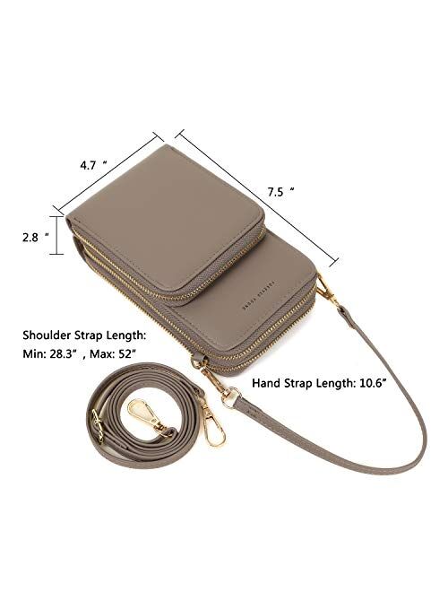 Small Crossbody Bag Cellphone Purse Wallet Lightweight Shoulder Bags Handbags with Credit Card Slots for Women Travel