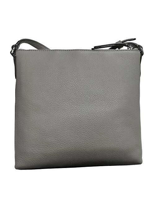 Kate Spade New York Jackson Top Zip Crossbody Bag Pebble Leather Soft Taupe Gray, Large