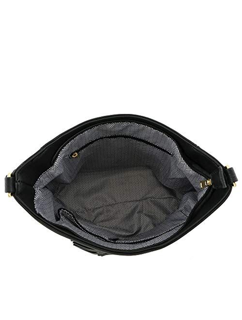 Lightweight Tassel Zipper Bucket Crossbody Bag