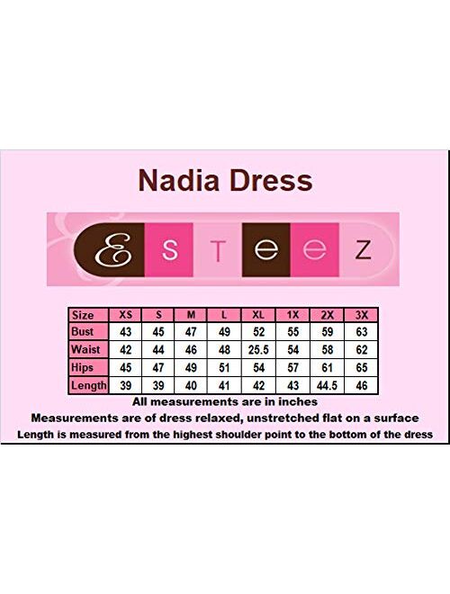 ESTEEZ Women's Sport Dress - Mesh Jersey - 3/4 Sleeve - Swim and Cover up - Quick Dry - Below Knee Length - Nadia